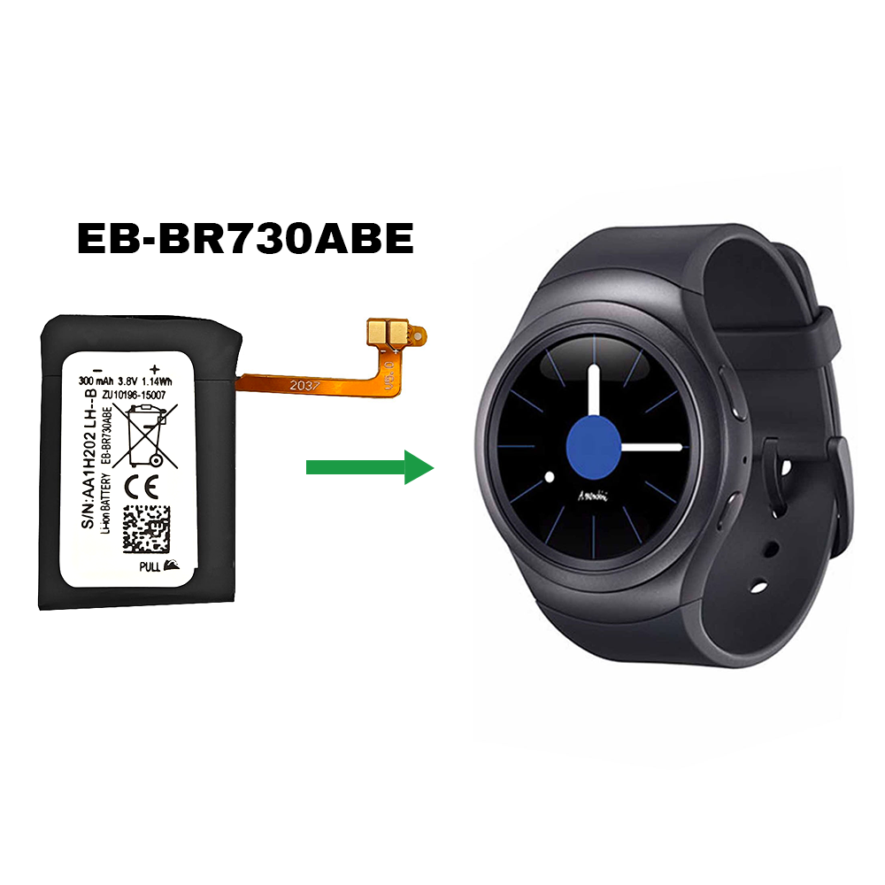 Replacement battery EB-BR730ABE for Samsung Galaxy Gear S2 3G (SM-R730 SM-R730A SM-R730V SM-R730S SM-R730T),Galaxy Gear S2 Classic 3G (SM-R735 SM-R735A SM-R735T SM-R735V),Gear Sport SM-R600 - Image 4