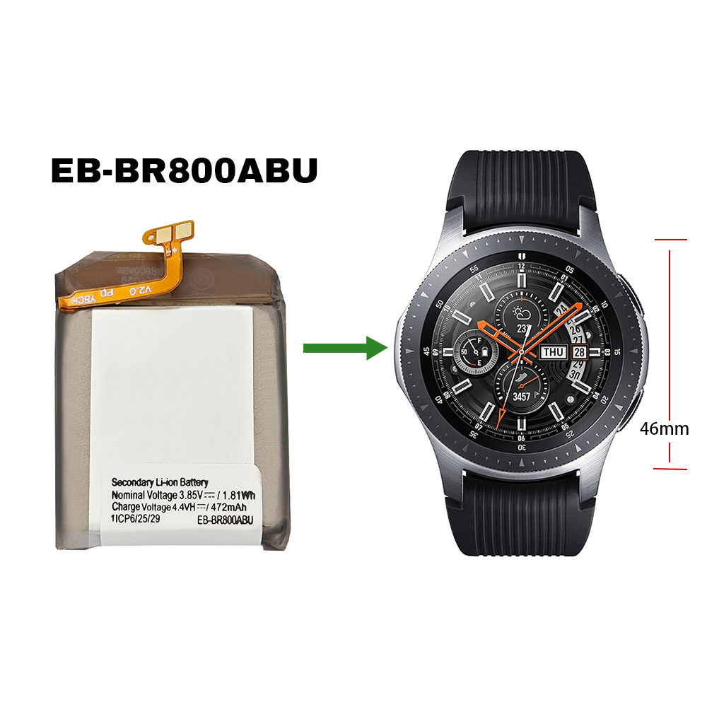 Replacement battery EB-BR800ABU for Samsung Galaxy Gear S4 (46mm) SM-R800 SM-R805 - Image 4