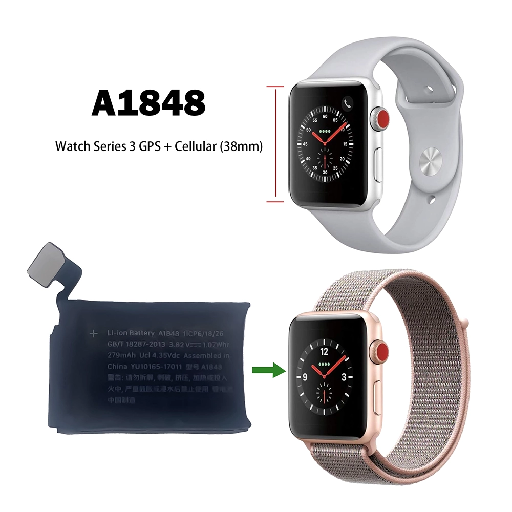 Replacement battery A1848 for Apple Watch Series 3 GPS + Cellular (38mm) - Image 4