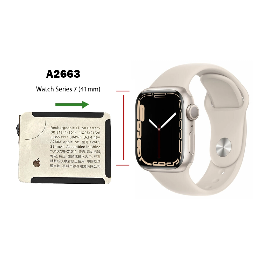 Replacement battery A2663 for Apple Watch Series 7 (41mm) A2473 A2475 A2476 - Image 4