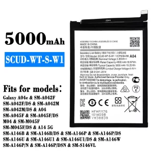 Genuine cell phone battery SCUD-WT-S-W1 for Samsung Galaxy A04e/A14 5G