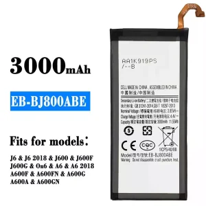Genuine cell phone battery EB-BJ800ABE for Samsung J6/J6 2018/A6/A6 2018