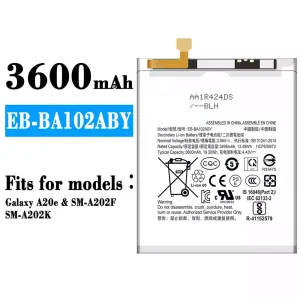 Genuine cell phone battery EB-BA102ABY for Samsung Galaxy A20e