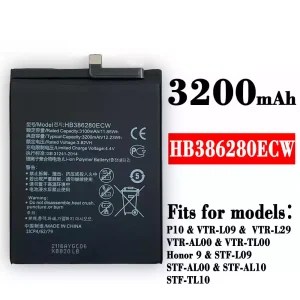 Genuine cell phone battery HB386280ECW for HUAWEI P10