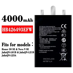 Genuine cell phone battery HB426493EFW for HUAWEI Honor 50 SE / Nova 9 SE