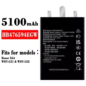 Genuine cell phone battery HB476594EGW for HUAWEI Honor X6A