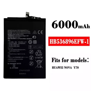Genuine cell phone battery HB536896EFW-1 for HUAWEI NOVA Y70