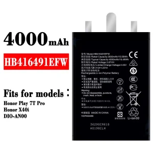 Genuine cell phone battery HB416491EFW for HUAWEI Honor Play 7T Pro / Honor X40i