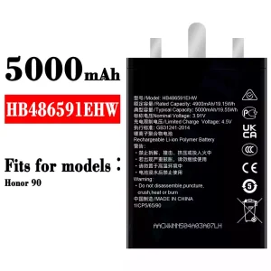 Genuine cell phone battery HB486591EHW for HUAWEI Honor 90
