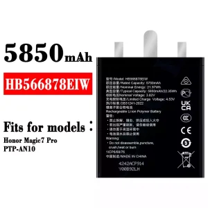 Genuine cell phone battery HB566878EIW for HUAWEI Honor Magic 7 Pro