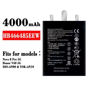 Genuine cell phone battery HB466485EEW for HUAWEI Nova 8 Pro 5G/ Honor V40 5G