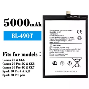 Genuine cell phone battery BL-49OT for Tecno Camon 20 / Camon 20 Pro 5G  / Camon 20 Pro 4G / Spark 20 Pro+ / Spark 20 Pro plus
