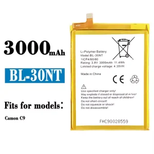 Genuine cell phone battery BL-30NT for Tecno Camon C9