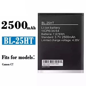 Genuine cell phone battery BL-25HT for Tecno Camon C7