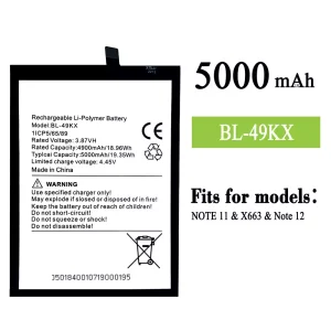 Genuine cell phone battery BL-49KX for Infinix Note 11 / Note 12