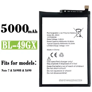 Genuine cell phone battery BL-49GX for Infinix Note 7