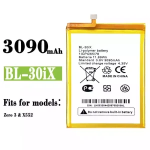 Genuine cell phone battery BL-30ix for Infinix Zero 3