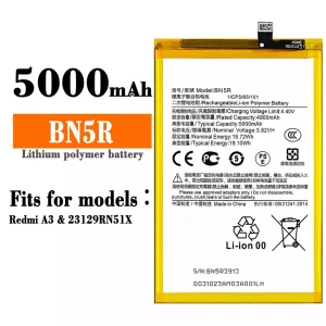 Genuine cell phone battery BN5R for Xiaomi Redmi A3