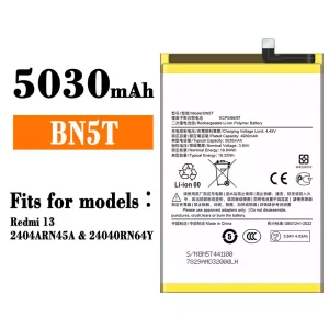 Genuine cell phone battery BN5T for Xiaomi Redmi 13