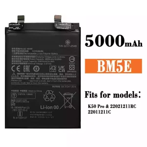 Genuine cell phone battery BM5E for Xiaomi K50 Pro