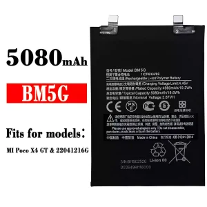 Genuine cell phone battery BM5G for Xiaomi MI Poco X4 GT