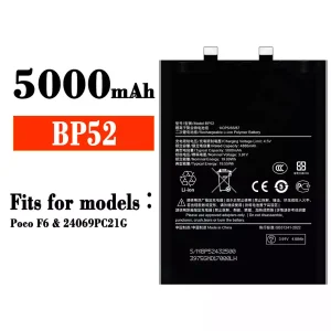 Genuine cell phone battery BP52 for Xiaomi Poco F6