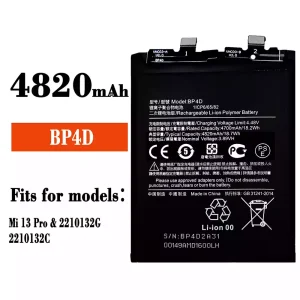 Genuine cell phone battery BP4D for Xiaomi Mi 13 Pro