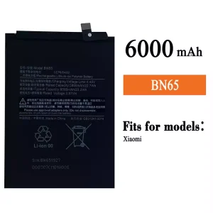 Genuine cell phone battery BN65 for Xiaomi