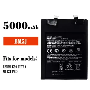 Genuine cell phone battery BM5J for Xiaomi Redmi K50 ultra / MI 12T Pro
