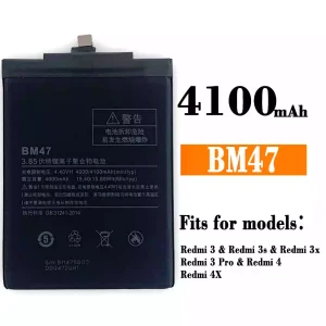 Genuine cell phone battery BM47 for Xiaomi Redmi 3 / Redmi 3s / Redmi 3x / Redmi 3 Pro / Redmi 4 / Redmi 4X