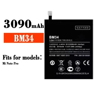 Genuine cell phone battery BM34 for Xiaomi MI NOTE PRO