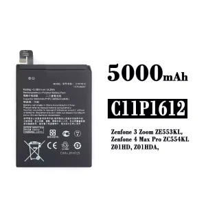Genuine cell phone battery C11P1612 for Asus Zenfone 3 Zoom ZE553KL / Zenfone 4 Max Pro ZC554KL