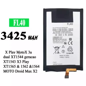 Genuine cell phone battery FL40 for Motorola X Play / MotoX 3a dual / X3 Play / MOTO Droid Max X2