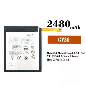 Genuine cell phone battery GV30 for Motorola Moto Z / Moto Z Droid / Moto Z Force / Moto Z Force Droid