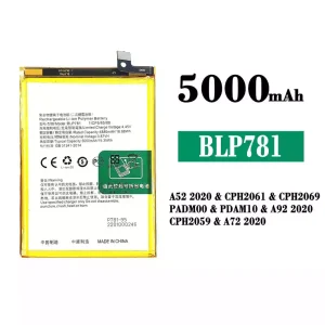 Genuine cell phone battery BLP781 for OPPO A52 2020 / A72 2020 / A92 2020