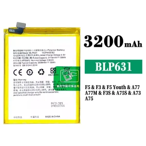 Genuine cell phone battery BLP631 for OPPO F5 / F5 Plus / F5 Youth / A73 / F3 / A77 / A75