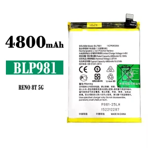 Genuine cell phone battery BLP981 for OPPO Reno 8T