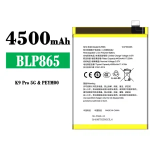 Genuine cell phone battery BLP865 for OPPO K9 Pro