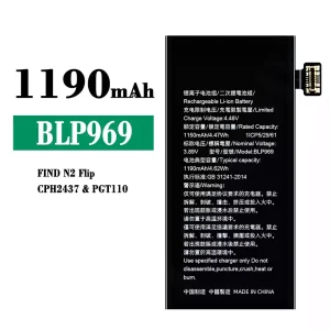 Genuine cell phone battery BLP969 for OPPO FIND N2 Flip