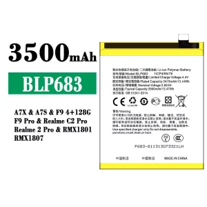 Genuine cell phone battery BLP683 for OPPO A7X / A7S / F9 Pro / Realme C2 Pro / Realme 2 Pro