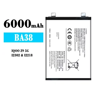 Genuine cell phone battery BA38 for VIVO IQOO Z9 5G