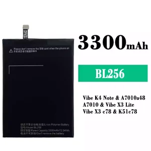 Genuine cell phone battery BL256 for Lenovo Vibe K4 Note / Vibe X3 Lite
