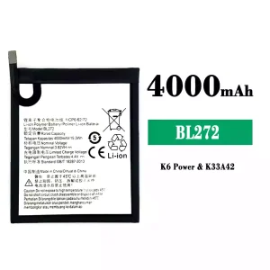 Genuine cell phone battery BL272 for Lenovo K6 Power