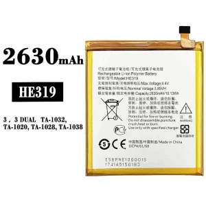 Genuine cell phone battery HE319 for Nokia 3