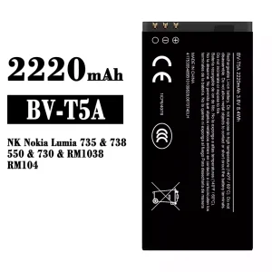 Genuine cell phone battery BV-T5A for Nokia Lumia 735/738/550/730