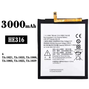 Genuine cell phone battery HE316 for Nokia 6