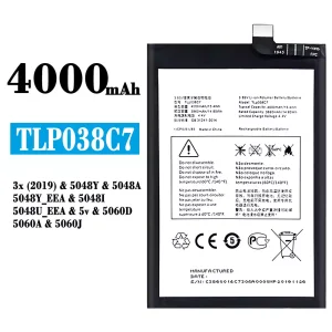 Genuine cell phone battery TLP038C7 for Alcatel 3X 2019