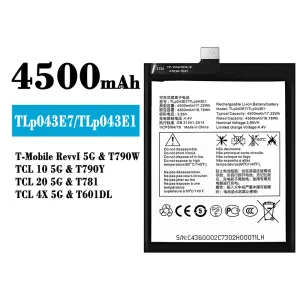 Genuine cell phone battery TLP043E7/TLP043E1 for Alcatel T-Mobile RevvI 5G/TCL 10 5G/TCL 20 5G/TCL 4X 5G