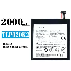 Genuine cell phone battery TLP020K2 for Alcatel One Touch Idol 3 4.7