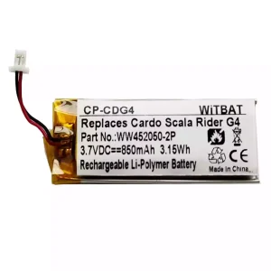 Replacement Bluetooth Headphone battery for Cardo Scala Rider G4,G9,G9X,Schuberth C3